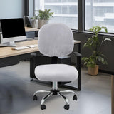 Maxbell Office Chair Seat Cover 2 Piece Protective Oilproof Computer Chair Slipcover gray