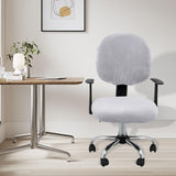 Maxbell Office Chair Seat Cover 2 Piece Protective Oilproof Computer Chair Slipcover gray