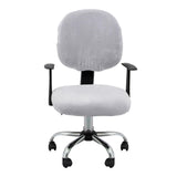 Maxbell Office Chair Seat Cover 2 Piece Protective Oilproof Computer Chair Slipcover gray