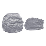 Maxbell Office Chair Seat Cover 2 Piece Protective Oilproof Computer Chair Slipcover silvery gray