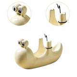 Maxbell Ceramic Coil Holder Snail Statue Cute Incense Burner for Picnic Bedroom Deck White