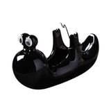 Maxbell Ceramic Coil Holder Snail Statue Cute Incense Burner for Picnic Bedroom Deck Black