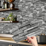 Maxbell 48x Vintage Brick Faux Textured Self Adhesive Wallpaper for Bedroom Basement A