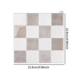Maxbell 12Pcs Wall Tile Sticker for Kitchen and Bathroom Modern Home Decor Wallpaper Beige