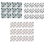 Maxbell 12Pcs Wall Tile Sticker for Kitchen and Bathroom Modern Home Decor Wallpaper Beige