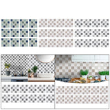 Maxbell 12Pcs Wall Tile Sticker for Kitchen and Bathroom Modern Home Decor Wallpaper Beige