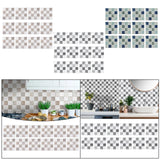 Maxbell 12Pcs Wall Tile Sticker for Kitchen and Bathroom Modern Home Decor Wallpaper Beige