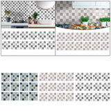Maxbell 12Pcs Wall Tile Sticker for Kitchen and Bathroom Modern Home Decor Wallpaper Beige