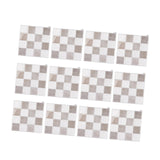 Maxbell 12Pcs Wall Tile Sticker for Kitchen and Bathroom Modern Home Decor Wallpaper Beige