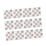 Maxbell 12Pcs Wall Tile Sticker for Kitchen and Bathroom Modern Home Decor Wallpaper Beige