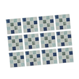 Maxbell 12Pcs Wall Tile Sticker for Kitchen and Bathroom Modern Home Decor Wallpaper Blue