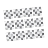 Maxbell 12Pcs Wall Tile Sticker for Kitchen and Bathroom Modern Home Decor Wallpaper Gray