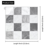 Maxbell 12Pcs Wall Tile Sticker for Kitchen and Bathroom Modern Home Decor Wallpaper Gray