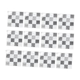 Maxbell 12Pcs Wall Tile Sticker for Kitchen and Bathroom Modern Home Decor Wallpaper Gray