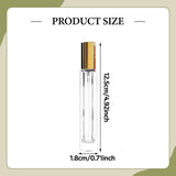 Maxbell 5 Pieces Glass Perfume Bottles 10ml for Men & Women Compact Perfume Atomizer Gold