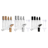 Maxbell 5 Pieces Glass Perfume Bottles 10ml for Men & Women Compact Perfume Atomizer Gold