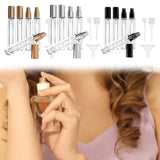 Maxbell 5 Pieces Glass Perfume Bottles 10ml for Men & Women Compact Perfume Atomizer Gold