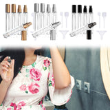 Maxbell 5 Pieces Glass Perfume Bottles 10ml for Men & Women Compact Perfume Atomizer Gold