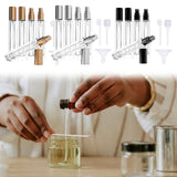 Maxbell 5 Pieces Glass Perfume Bottles 10ml for Men & Women Compact Perfume Atomizer Gold