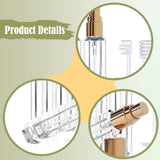 Maxbell 5 Pieces Glass Perfume Bottles 10ml for Men & Women Compact Perfume Atomizer Gold