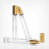 Maxbell 5 Pieces Glass Perfume Bottles 10ml for Men & Women Compact Perfume Atomizer Gold