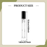 Maxbell 5 Pieces Glass Perfume Bottles 10ml for Men & Women Compact Perfume Atomizer Black