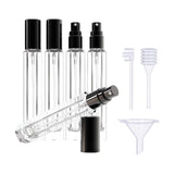 Maxbell 5 Pieces Glass Perfume Bottles 10ml for Men & Women Compact Perfume Atomizer Black