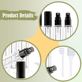 Maxbell 5 Pieces Glass Perfume Bottles 10ml for Men & Women Compact Perfume Atomizer Black