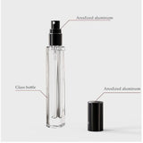 Maxbell 5 Pieces Glass Perfume Bottles 10ml for Men & Women Compact Perfume Atomizer Black