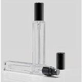 Maxbell 5 Pieces Glass Perfume Bottles 10ml for Men & Women Compact Perfume Atomizer Black