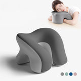 Maxbell Desk Napping Pillow Headrest Portable Face Down Pillow for Car Travel School Gray