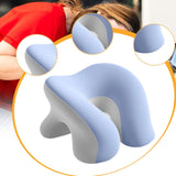 Maxbell Desk Napping Pillow Headrest Portable Face Down Pillow for Car Travel School Blue