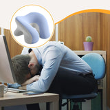 Maxbell Desk Napping Pillow Headrest Portable Face Down Pillow for Car Travel School Blue
