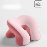 Maxbell Desk Napping Pillow Headrest Portable Face Down Pillow for Car Travel School Pink