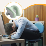 Maxbell Desk Napping Pillow Headrest Portable Face Down Pillow for Car Travel School Green