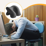 Maxbell Desk Napping Pillow Headrest Portable Face Down Pillow for Car Travel School Dark Gray