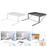 Maxbell Bed Bedside Shelf Clip on Decor Accessories NightStand for Dorm Bedroom Home White