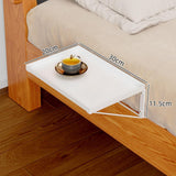 Maxbell Bed Bedside Shelf Clip on Decor Accessories NightStand for Dorm Bedroom Home White