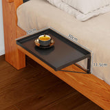Maxbell Bed Bedside Shelf Clip on Decor Accessories NightStand for Dorm Bedroom Home Black