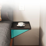 Maxbell Bed Bedside Shelf Clip on Decor Accessories NightStand for Dorm Bedroom Home Black
