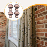 Maxbell 4 Pieces Curtain Rod Finials Drape Rod Finals Heads for Indoor Bedroom Hotel Rose Gold