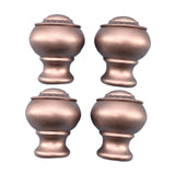 Maxbell 4 Pieces Curtain Rod Finials Drape Rod Finals Heads for Indoor Bedroom Hotel Rose Gold
