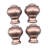 Maxbell 4 Pieces Curtain Rod Finials Drape Rod Finals Heads for Indoor Bedroom Hotel Rose Gold