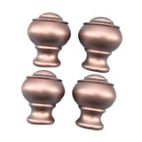 Maxbell 4 Pieces Curtain Rod Finials Drape Rod Finals Heads for Indoor Bedroom Hotel Rose Gold
