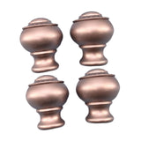 Maxbell 4 Pieces Curtain Rod Finials Drape Rod Finals Heads for Indoor Bedroom Hotel Rose Gold