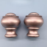 Maxbell 4 Pieces Curtain Rod Finials Drape Rod Finals Heads for Indoor Bedroom Hotel Rose Gold