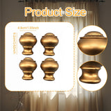 Maxbell 4 Pieces Curtain Rod Finials Drape Rod Finals Heads for Indoor Bedroom Hotel Gold