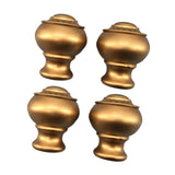 Maxbell 4 Pieces Curtain Rod Finials Drape Rod Finals Heads for Indoor Bedroom Hotel Gold