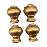 Maxbell 4 Pieces Curtain Rod Finials Drape Rod Finals Heads for Indoor Bedroom Hotel Gold