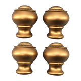 Maxbell 4 Pieces Curtain Rod Finials Drape Rod Finals Heads for Indoor Bedroom Hotel Gold